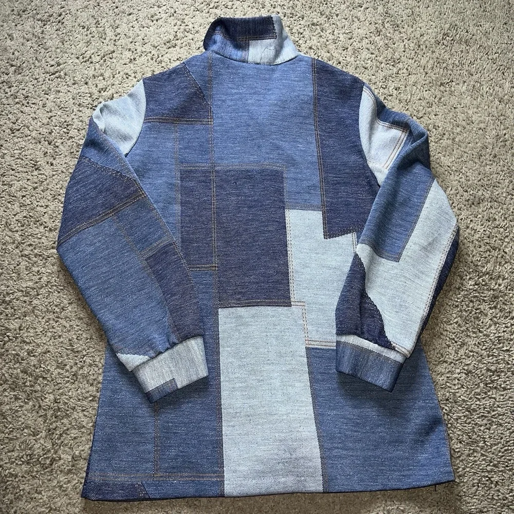 1970s Militaires Equipments Two Tone Denim Shirt Jacket Women's Medium Rare - Picture 7 of 7